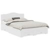 vidaXL Bed Frame with Headboard White 150 x 200 cm Engineered Wood