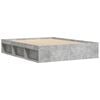 vidaXL Bed Frame without Mattress Concrete Grey 140x190 cm