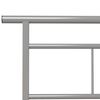 vidaXL Bed Frame without Mattress Grey Metal 90x200cm