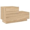 vidaXL Bedside Cabinet with LED Lights Sonoma Oak 70x36x40.5 cm
