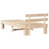 vidaXL Bed Frame with Headboard Natural 80 x 200 cm Solid Pine Wood