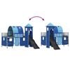 vidaXL Kids'Loft Bed Frame Black and Blue 90 x 200 cm Metal