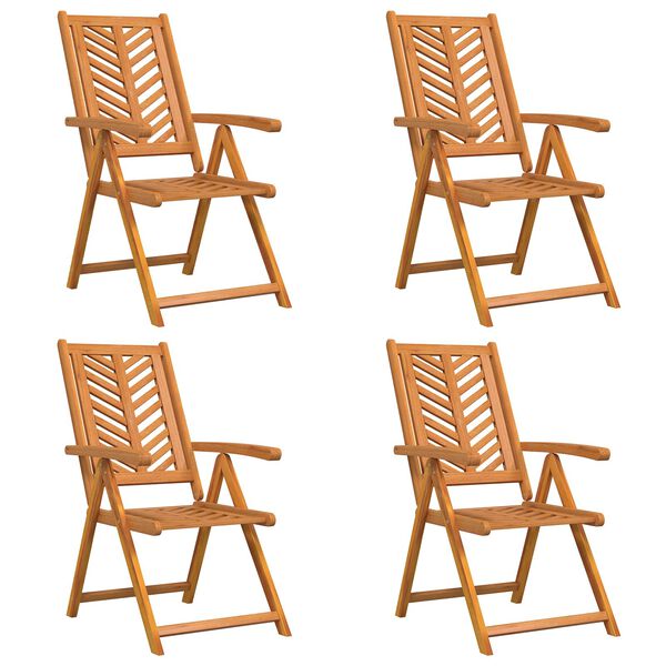vidaXL Garden Chair 4 pcs Brown 57 x 72 x 109 cm Solid Acacia Wood