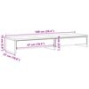 vidaXL Monitor Stand with Drawers Concrete Grey 100x27x15 cm Engineered Wood