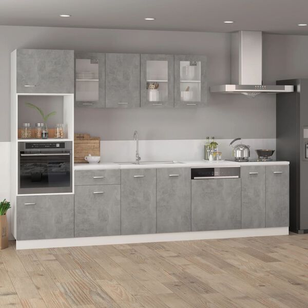 vidaXL Hanging Cabinet Lyon Concrete Grey 39.5x31x60 cm Engineered Wood
