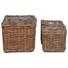 vidaXL Planter Basket with Storage 3 pcs Brown