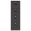 vidaXL File Cabinet Black 45.5 x 42 x 139 cm Cold-Rolled Steel