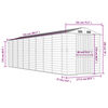 vidaXL Garden Shed Light Grey 191x725x198 cm Galvanised Steel