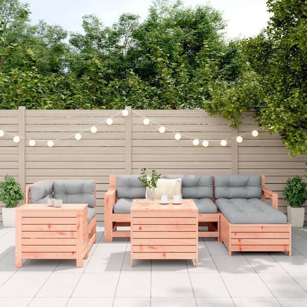 vidaXL 7 Piece Garden Sofa Set Solid Wood Douglas Fir