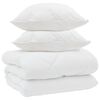 vidaXL Winter Duvet with Pillow 3 pcs White Microfiber