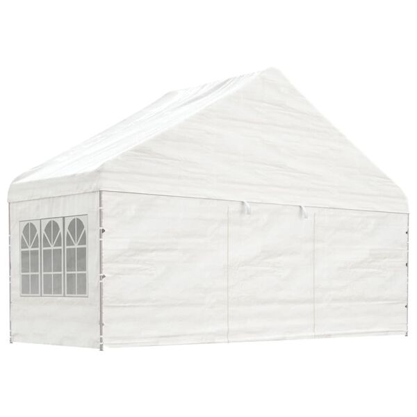 vidaXL Gazebo with Roof White 6.69x5.88x3.75 m Polyethylene