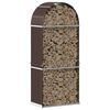 vidaXL Log Holder Brown 80x45x190 cm Galvanised Steel