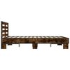 vidaXL Bed Frame without Mattress Smoked Oak 140x200 cm