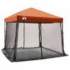 vidaXL Camping Tent Set 2 pcs Grey and Orange Taffeta and Fabric