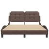 vidaXL Bed Frame without Mattress "Zadar" Brown 140x200 cm Faux Leather