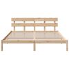 vidaXL Bed Frame with Headboard Brown 200 x 200 cm Solid Pine wood