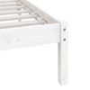 vidaXL Bed Frame without Mattress White Solid Wood Pine 140x190 cm