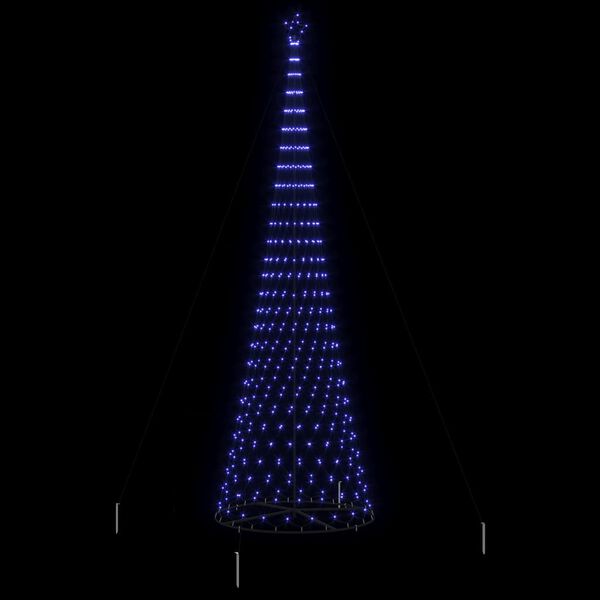 vidaXL LED Christmas Tree with 550 LEDs Blue 160 x 160 x 500 cm Metal