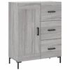 vidaXL Highboard Grey Sonoma 69.5x34x180 cm Engineered Wood