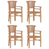 vidaXL 5 Piece Garden Dining Set Solid Wood Teak