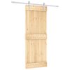 vidaXL Sliding Door with Hardware Set 80x210 cm Solid Wood Pine