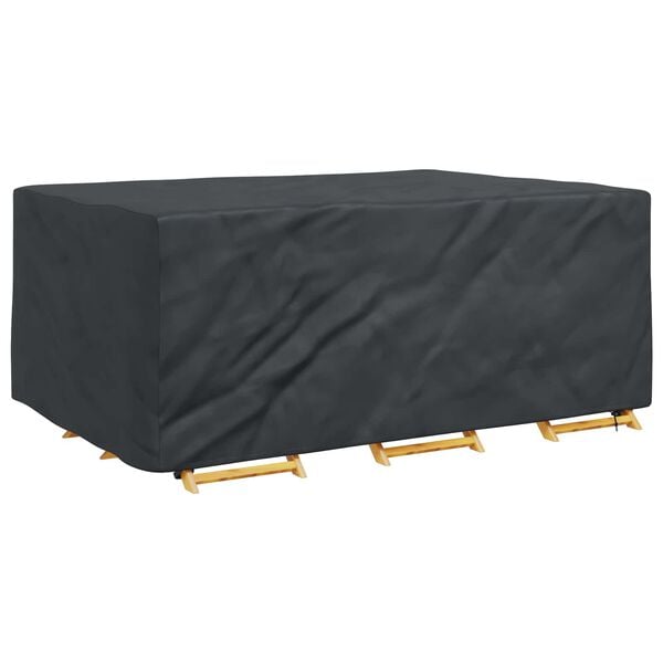 vidaXL Furniture Cover Plain Black 220 x 150 x 85 cm 600D