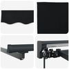 vidaXL Retractable Awning Black 300 x 250 cm Polyester and Metal