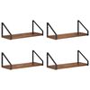 vidaXL Wall Shelves 4 pcs Old Wood 40 x 16 x 15.5 cm