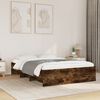 vidaXL Bed Frame without Mattress Smoked Oak 120x200 cm Engineered Wood