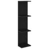vidaXL Wall Shelf Black Oak 25 x 15 x 100 cm Engineered Wood