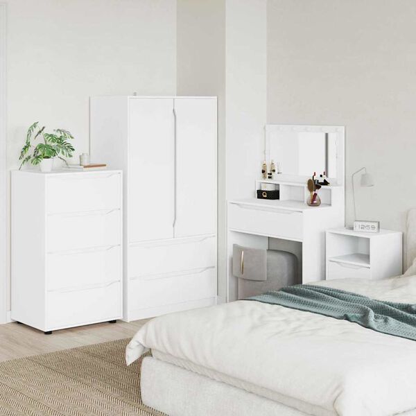 vidaXL Storage Cabinets 2 pcs White 60 x 48 x 105 cm Engineered Wood