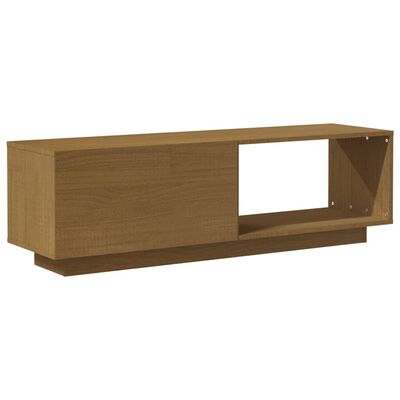 vidaXL TV Cabinet Honey Brown 110x30x33.5 cm Solid Pinewood