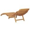 vidaXL Sun Lounger Folding Brown 198 x 55 x 58.5 cm Solid Teak Wood