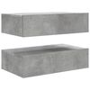 vidaXL TV Cabinets with LED Lights 2 pcs Concrete Grey 60x35x15.5 cm