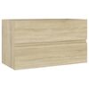 vidaXL Bathroom Furniture Set Sonoma Oak Engineered Wood