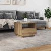 vidaXL Coffee Table with LED Lights Artisan Oak 50x49x40 cm