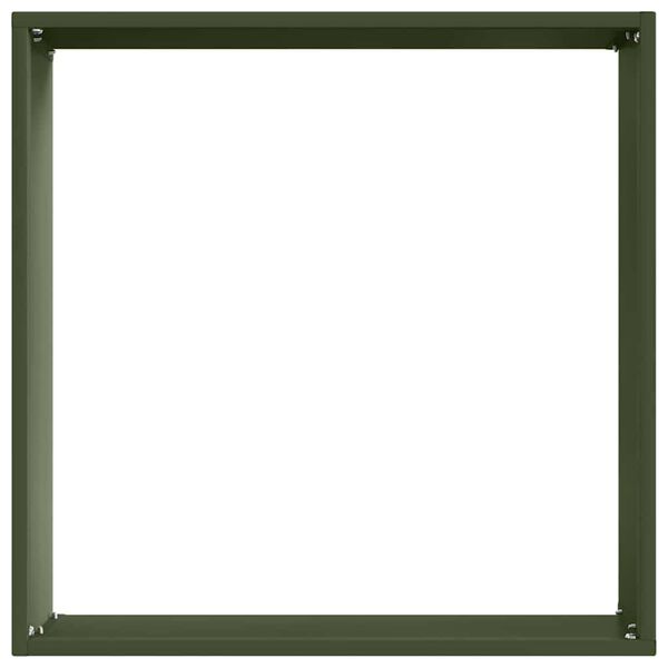 vidaXL Lawn Edging Olive Green 40 x 40 x 13 cm Steel