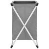 vidaXL 3-Section Laundry Sorter Grey