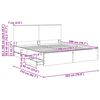 vidaXL Bed Frame with Drawer White 200 x 200 cm Engineer Wood