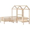 vidaXL Bed and Bench Set with Roof without Mattress 90x190 cm Single