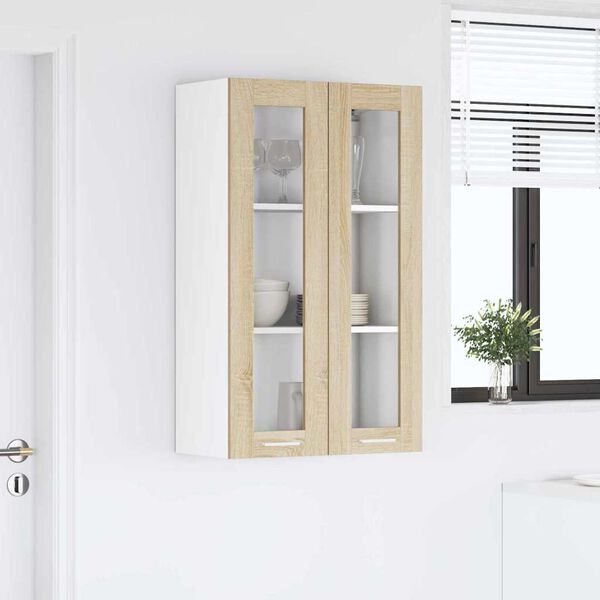 vidaXL Hanging Cabinet Sonoma Oak 60 x 31 x 100 cm Engineered Wood