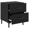 vidaXL Bedside Cabinet Black Oak 40 x 35 x 47.5 cm Engineered Wood