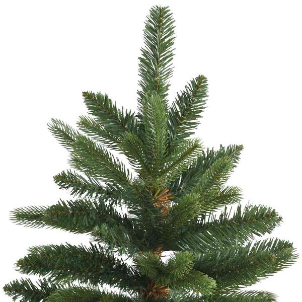 vidaXL Artificial Hinged Christmas Tree Green 210 cm PVC, PE and steel