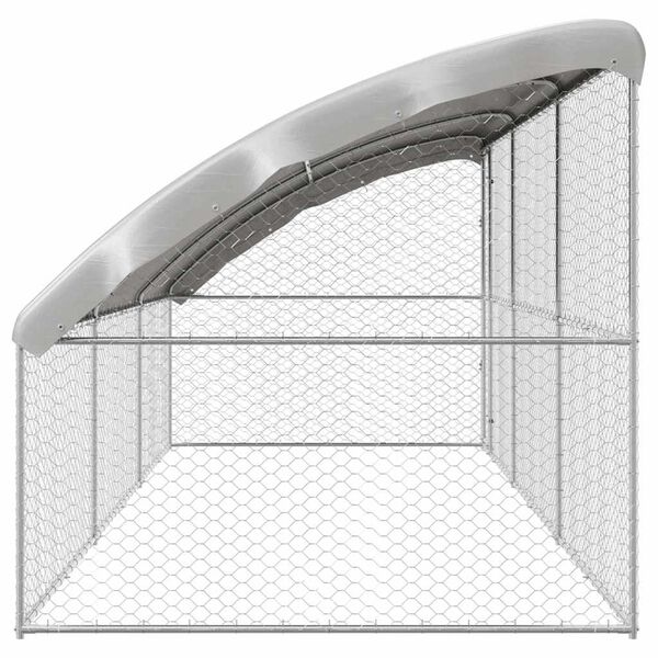 vidaXL Dog Kennel 3 pcs Silver 6 x 2 x 2 m Galvanised steel