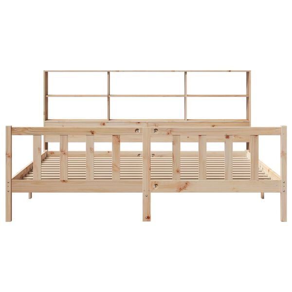 vidaXL Bookcase Bed without Mattress 200x200 cm Solid Wood Pine