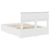 vidaXL Bed Frame with Headboard White 150 x 200 cm Engineered Wood