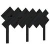 vidaXL Bed Headboard | Black | Solid pine wood | Medium | Decorative Inlays