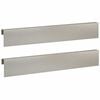 vidaXL Garden Cover Profile 2 pcs 100 x 5 x 15 cm Stainless Steel