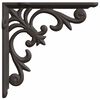 vidaXL Wall Shelf Brackets 12 pcs Antique Brown 14.5 x 14.5 x 3 cm