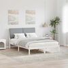 vidaXL Bed frame White and light grey 140 x 200 cm Solid pine wood